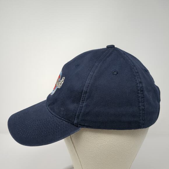New York Strapback Baseball Hat Blue One Size Embroidered Drew Pearson - Picture 3 of 9